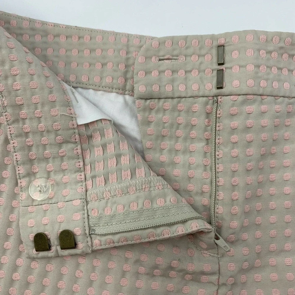 Ann Taylor Loft Factory Polka Dot Chino Shorts Size 10 Zip Fly Casual Summer - Picture 3 of 5